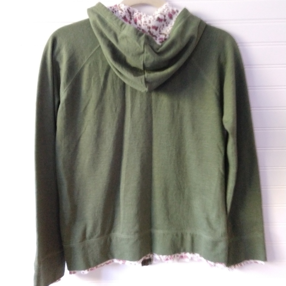 LEI Girl's Floral Trim Patchwork Hoodie Sweatshirt - Picture 4 of 12